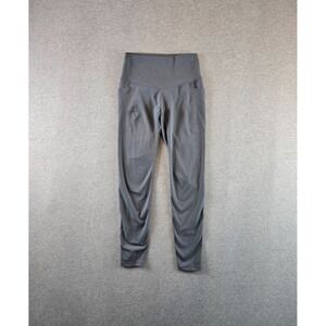 Popflex Supersculp Leggings Womens Medium Gray Pockets Athleisure Gym Yoga